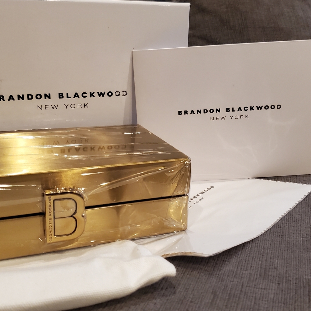 NWT - Brandon Blackwood- slim clutch Gold